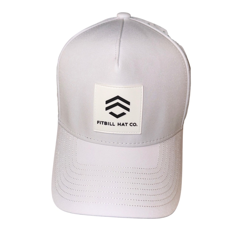 Fitbill Hat Co Snapback Dad Hat OS White Performance Cap Runner 52 New with Tags